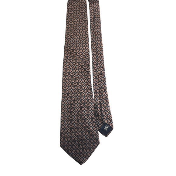 Burberry Black and Brown Silk Ties with Classic Patterns 100% Original. - Picture 3 of 5